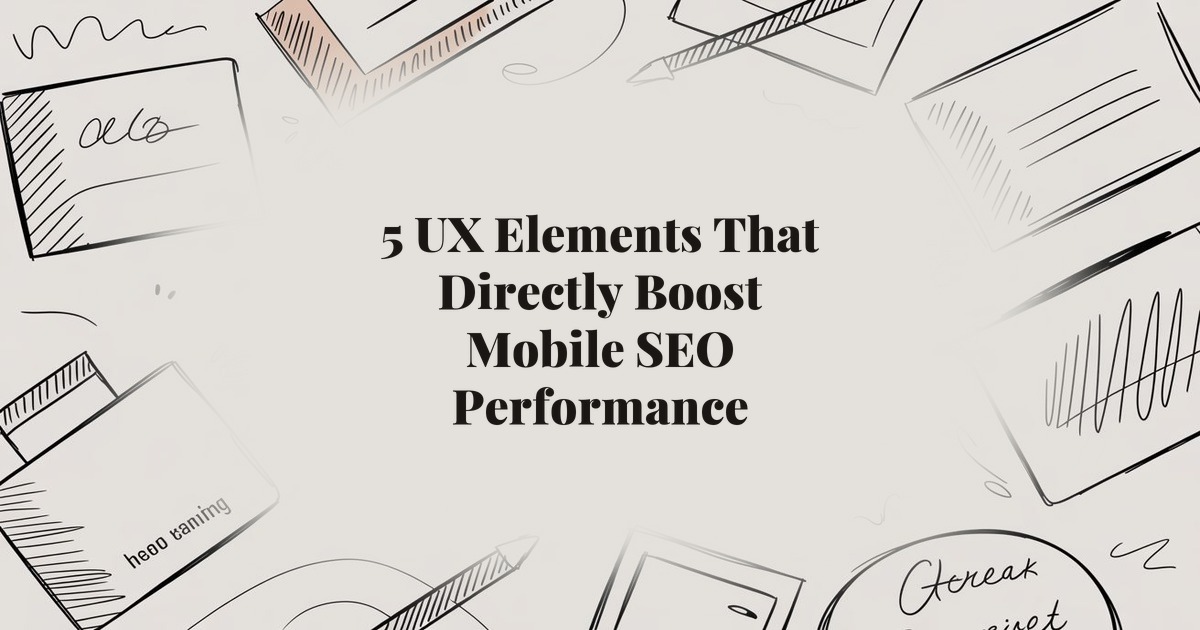 5 UX Elements That Directly Boost Mobile SEO Performance
