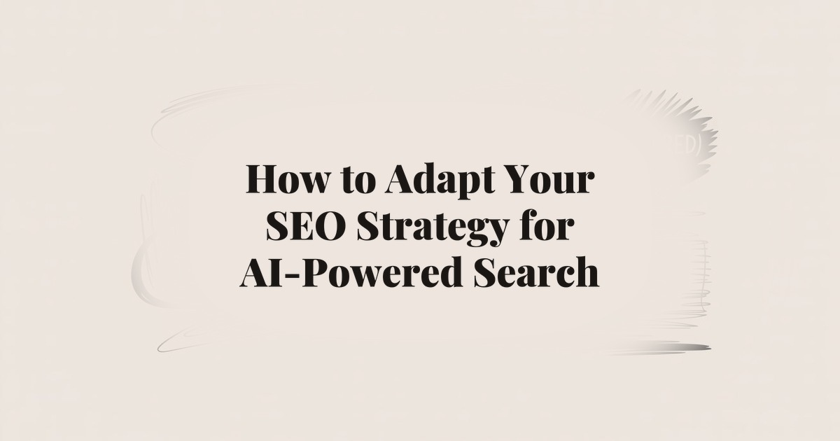 How to Adapt Your SEO Strategy for AI-Powered Search