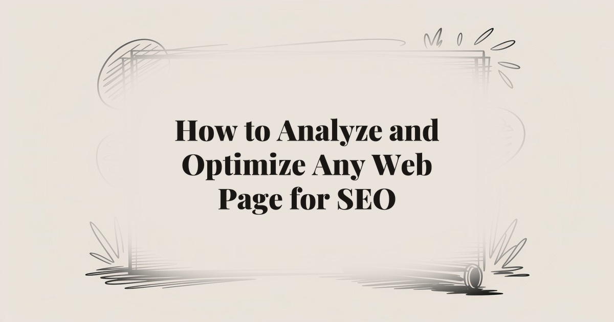 How to Analyze and Optimize Any Web Page for SEO