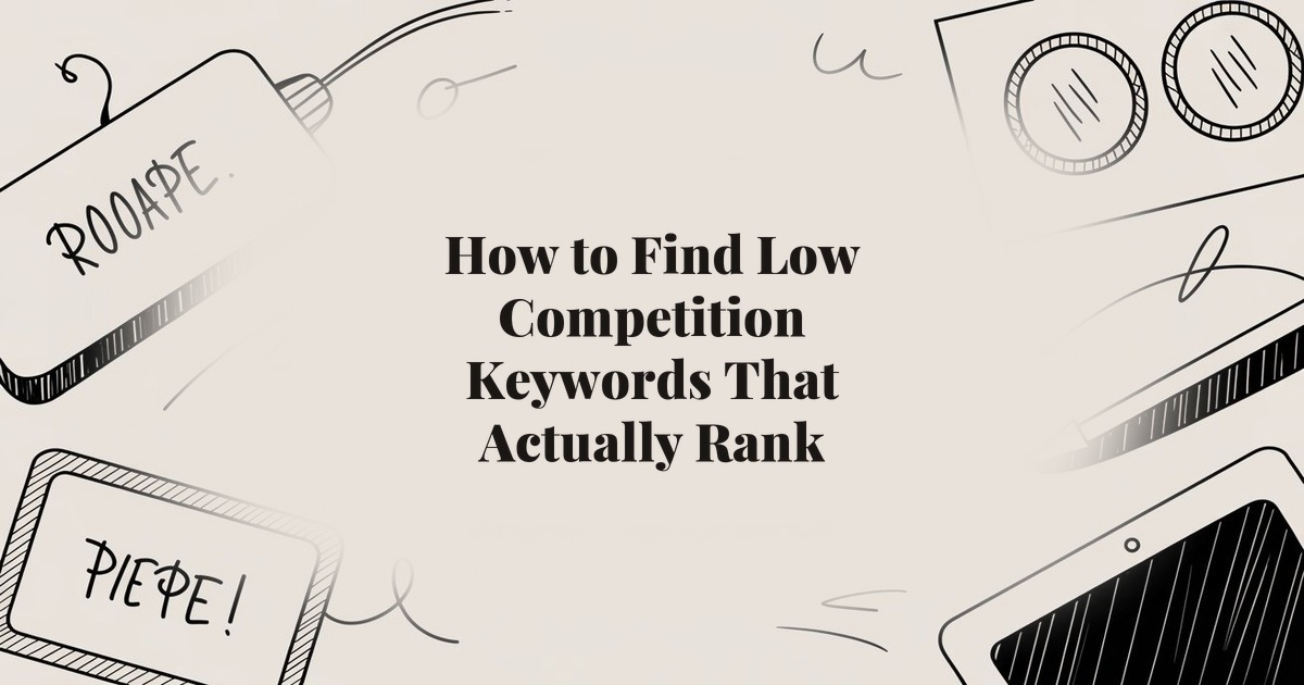 How to Find Low Competition Keywords That Actually Rank