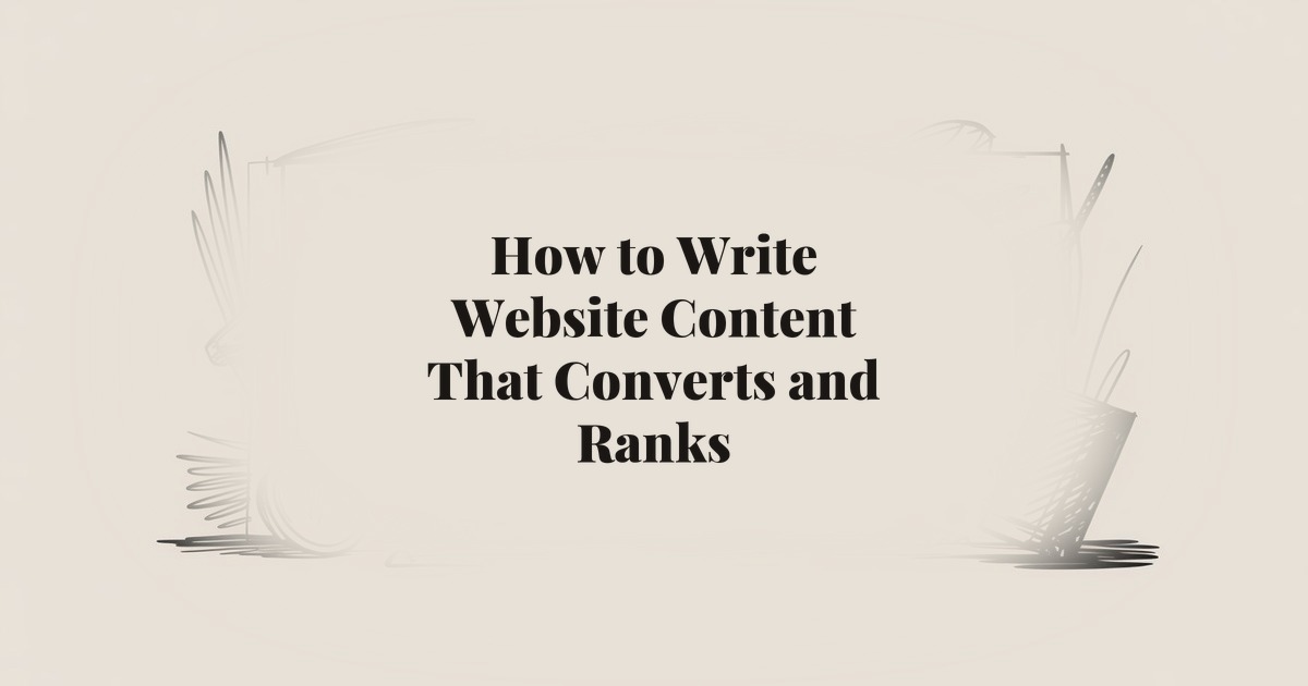 How to Write Website Content That Converts and Ranks