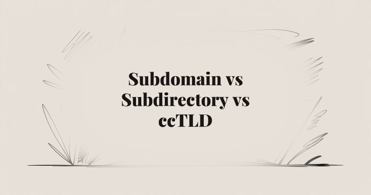 Subdomain vs Subdirectory vs ccTLD: Which URL Structure Is Best for SEO?