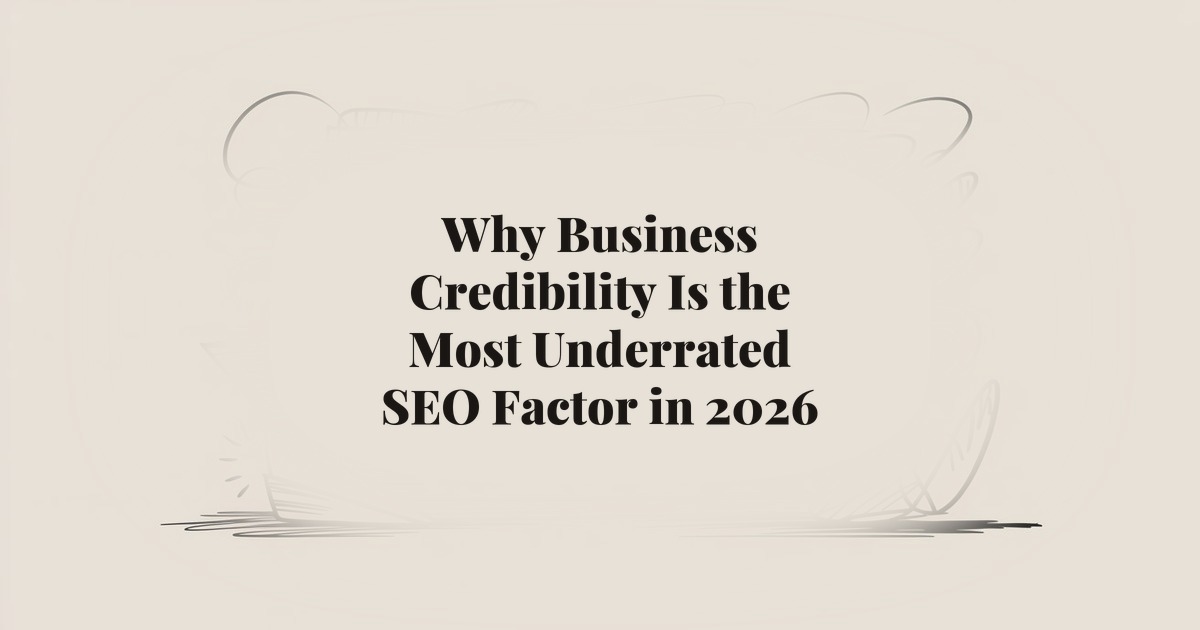 Why Business Credibility Is the Most Underrated SEO Factor in 2026