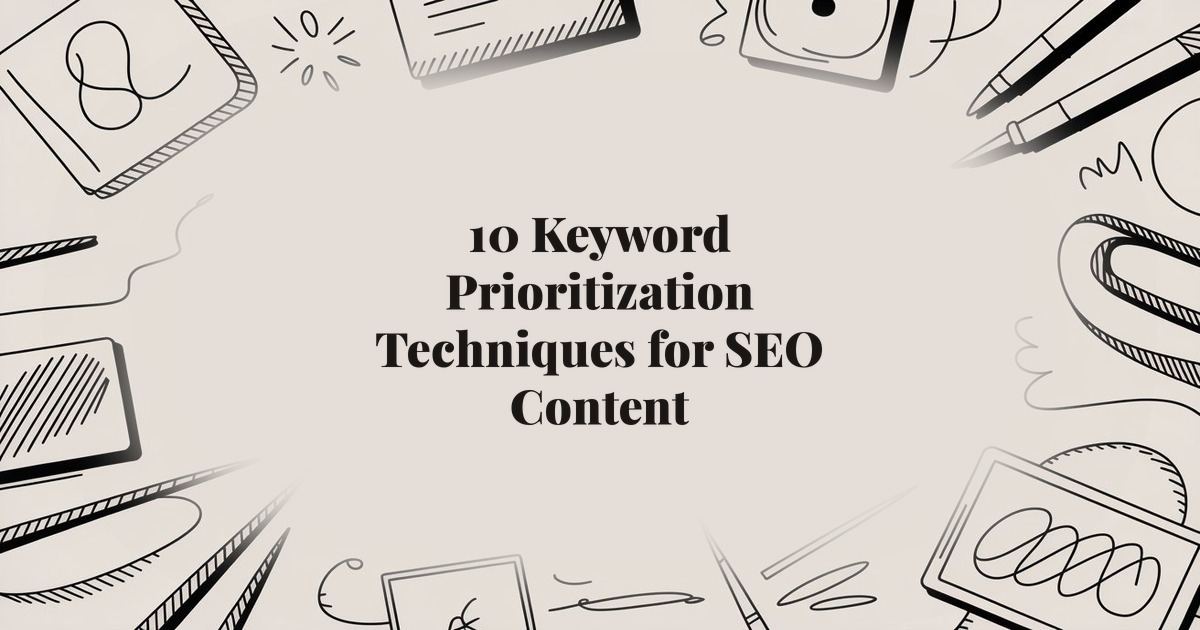 10 Keyword Prioritization Techniques for SEO Content