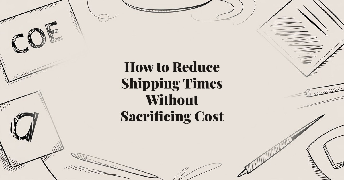How to Reduce Shipping Times Without Sacrificing Cost Efficiency